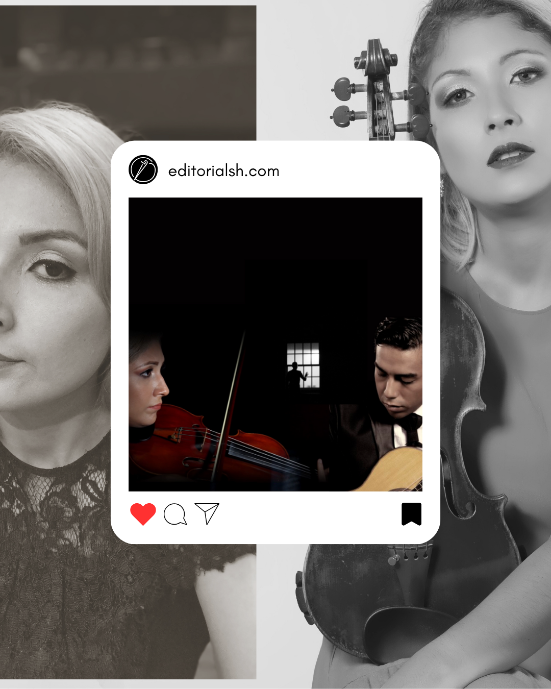 Azul rivera interpretando con el violin Los monstruos también salen de día